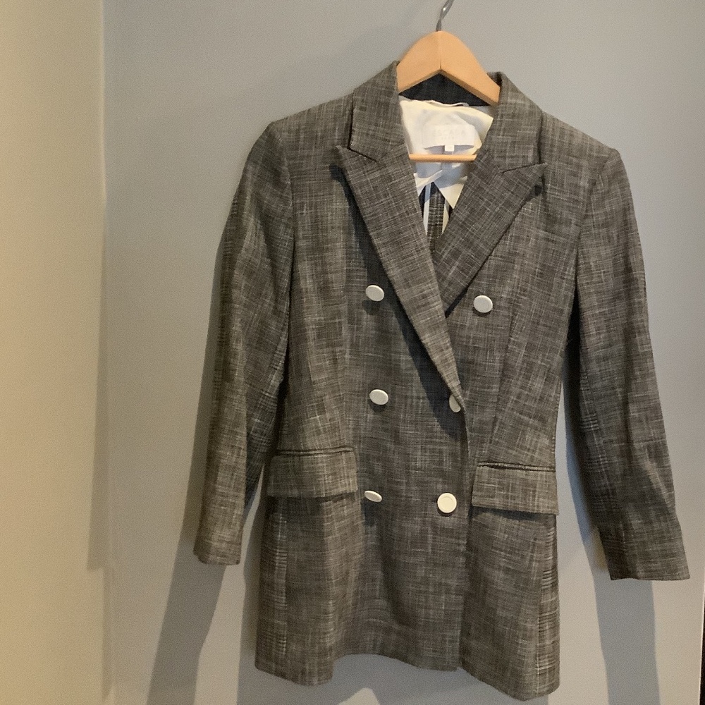 Escada blazer plaid, black & ivory, size 34